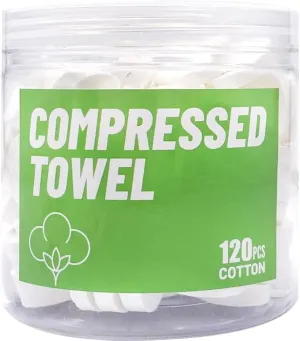 120 Pcs Compressed Towels, Camping Towels, Disposable Face Compressed Towel, Magic Towel, Compressed Towel for Travel, Camping,Hiking (9x9in)