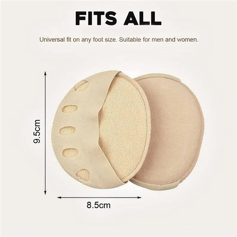 2 Pairs Fabric Forefoot Pads High Heels Invisible Socks Toe Socks Pad