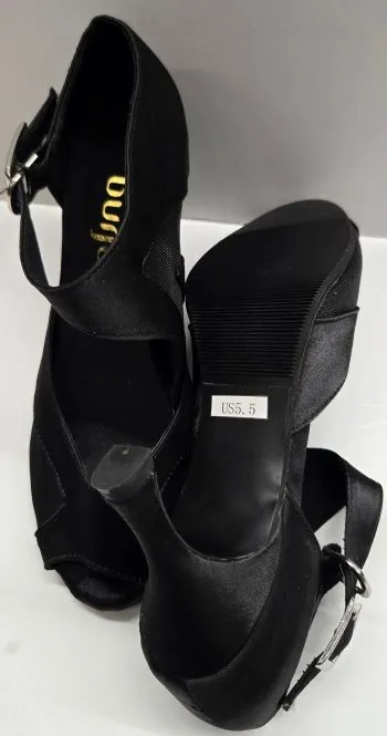 3" Trionyx -- Women's Latin Sandal with Street Sole -- Black