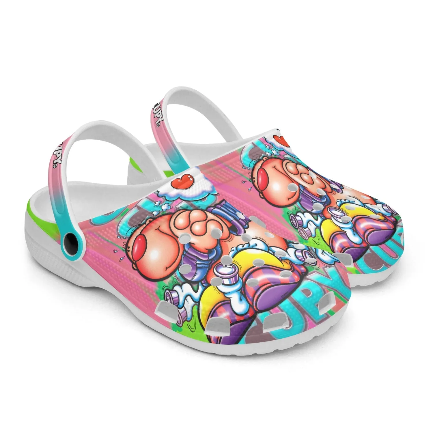413. All Over Printed Clogs