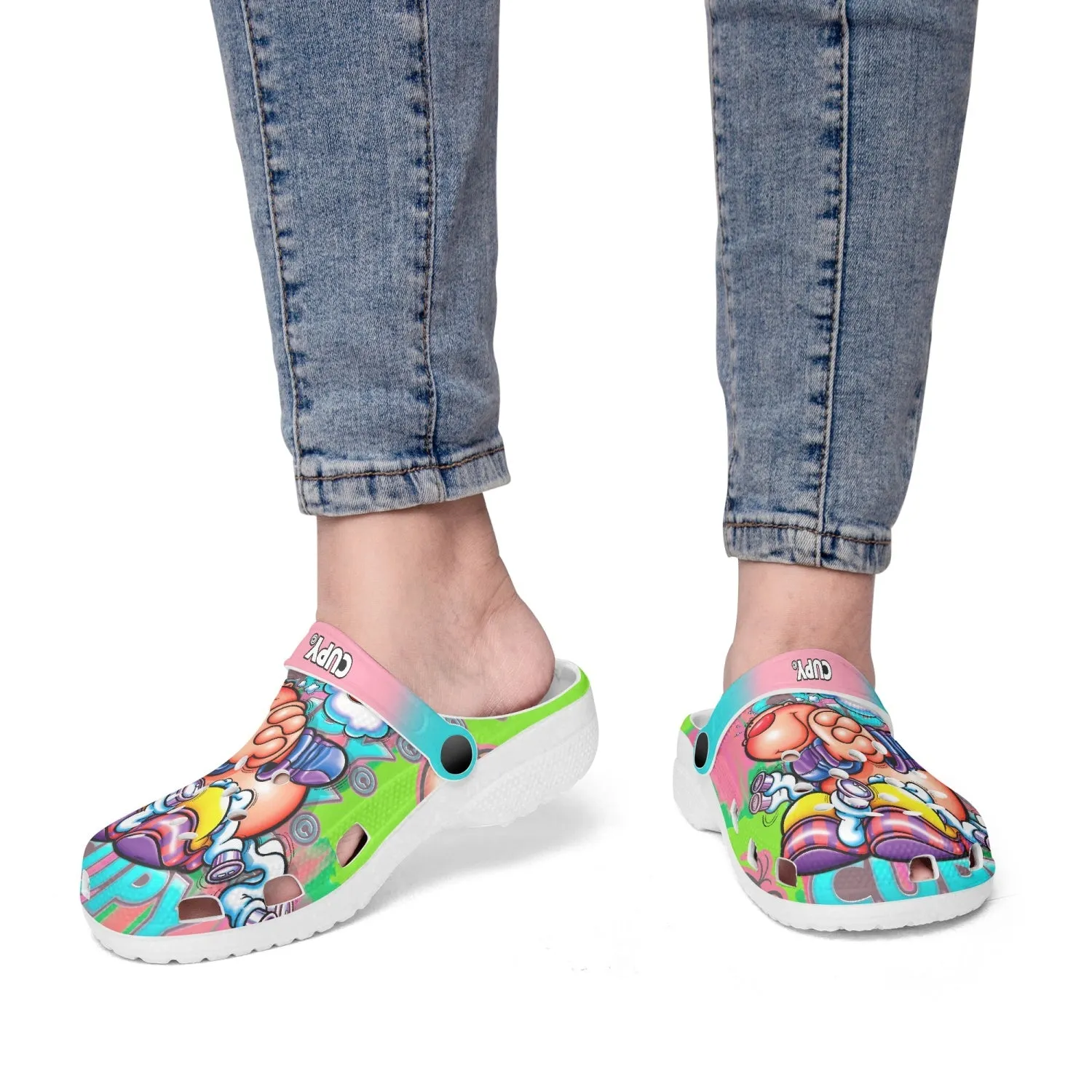 413. All Over Printed Clogs