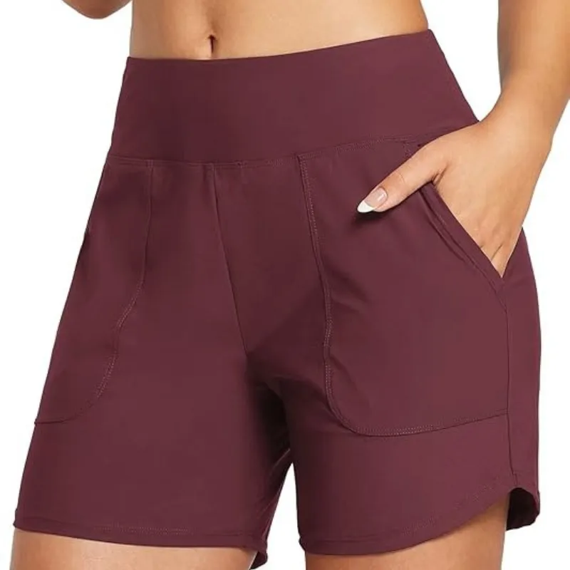5-Inch Swim Board Shorts – Quick-Dry Stretch Fabric with Pockets