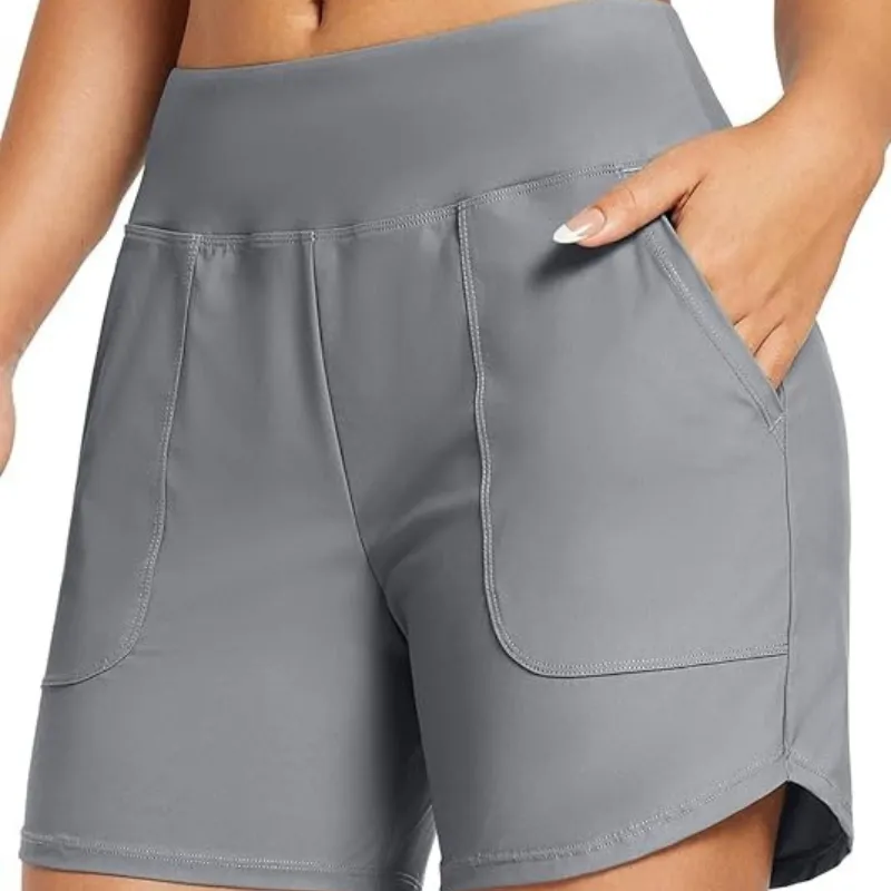 5-Inch Swim Board Shorts – Quick-Dry Stretch Fabric with Pockets