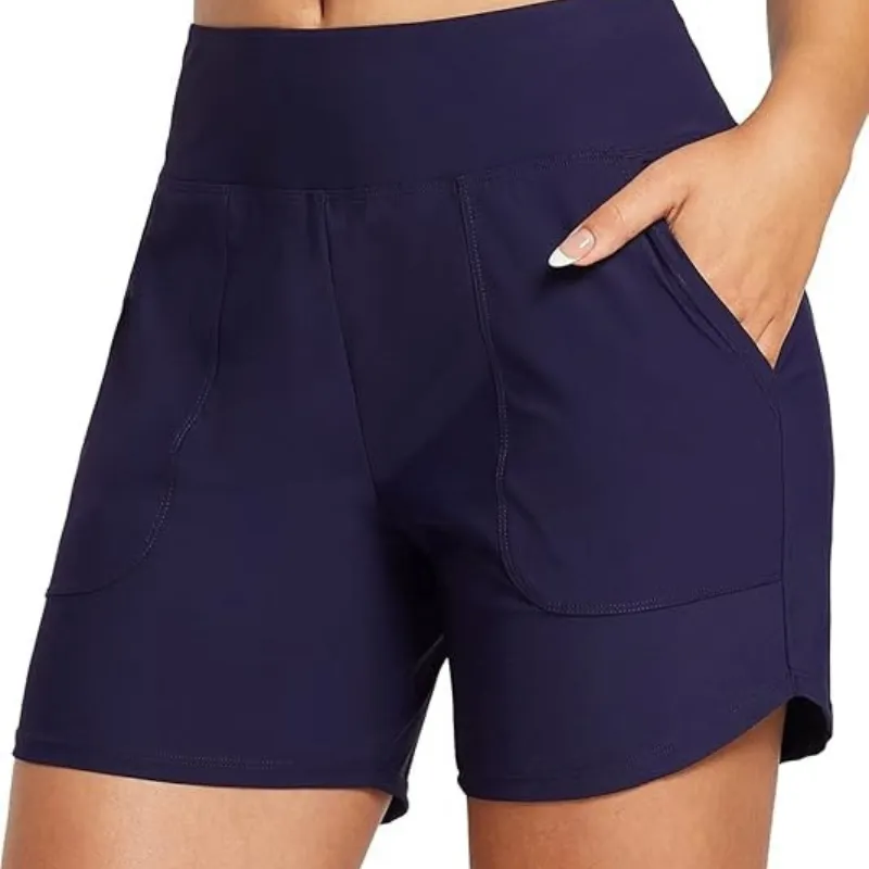 5-Inch Swim Board Shorts – Quick-Dry Stretch Fabric with Pockets