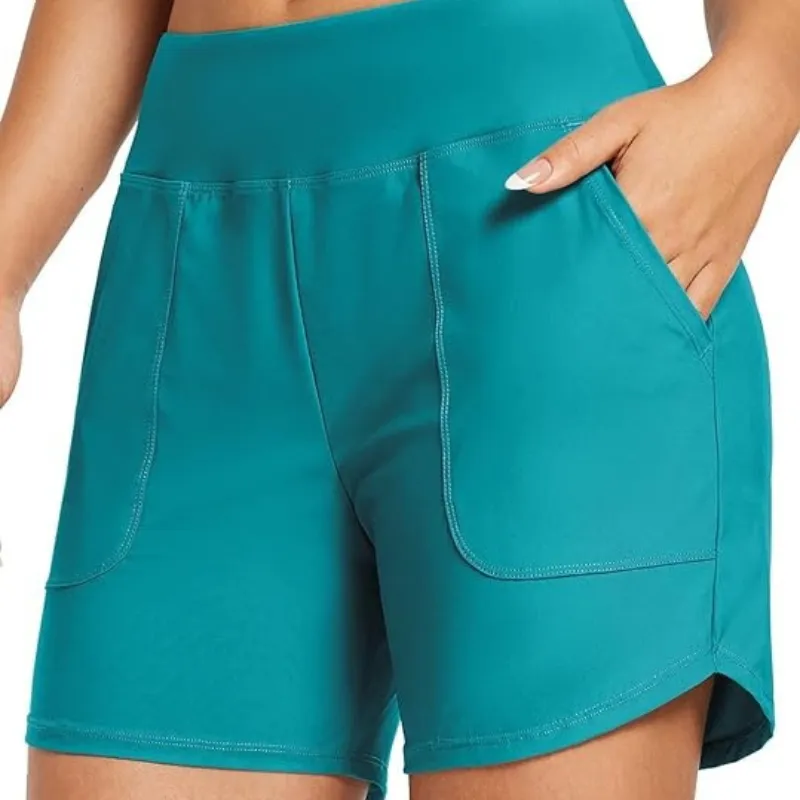 5-Inch Swim Board Shorts – Quick-Dry Stretch Fabric with Pockets