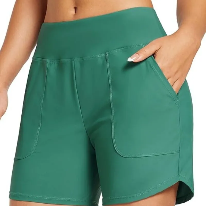 5-Inch Swim Board Shorts – Quick-Dry Stretch Fabric with Pockets