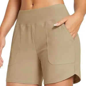 5-Inch Swim Board Shorts – Quick-Dry Stretch Fabric with Pockets