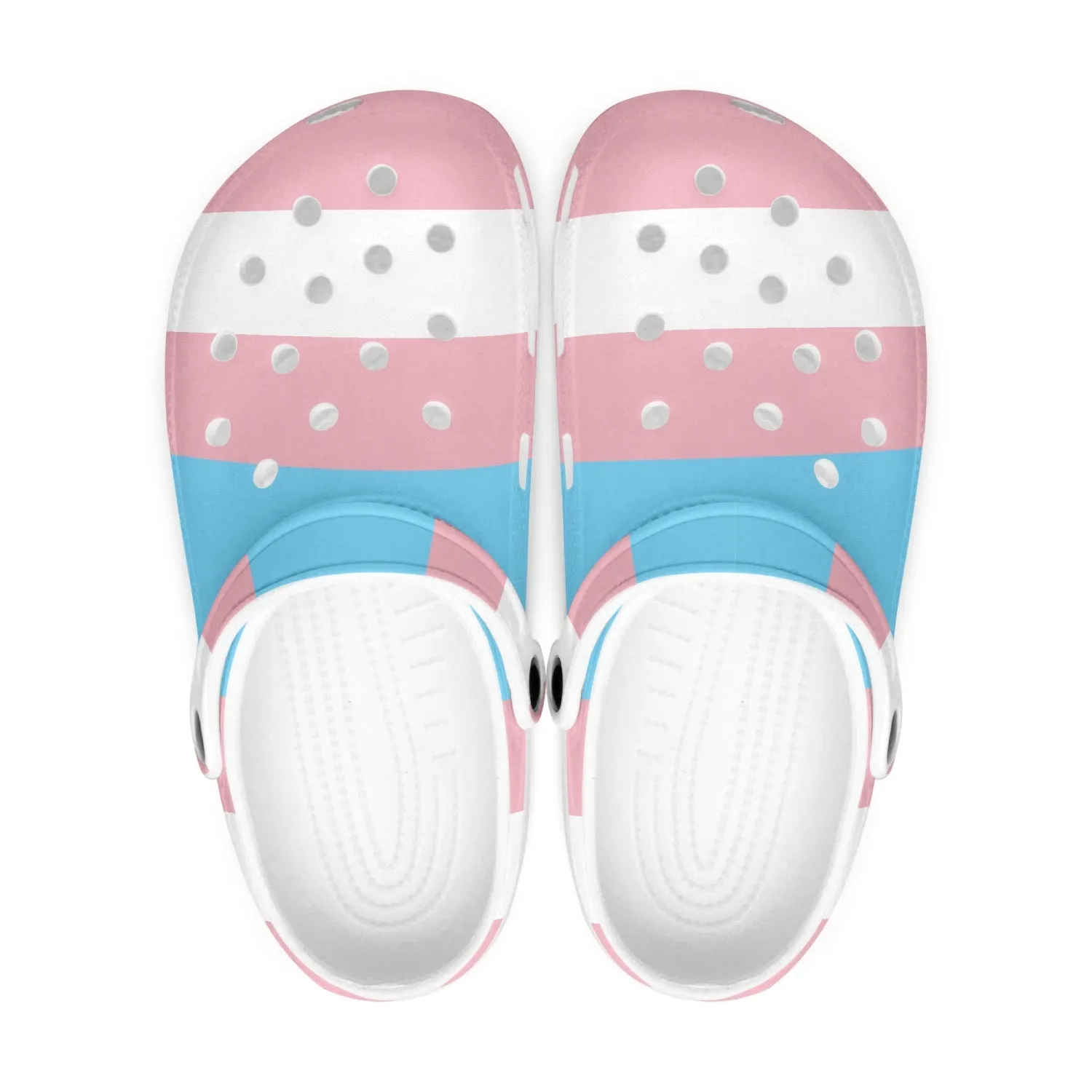 65 MCMLXV Unisex LGBT Transgender Pride Flag Printed Clogs