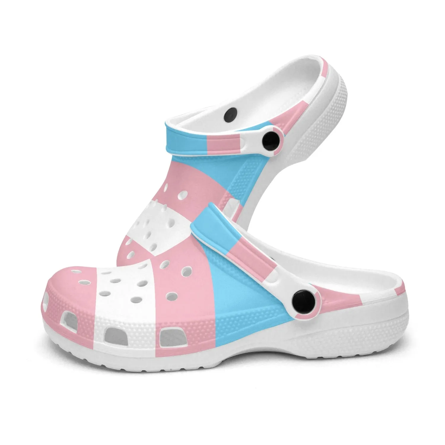 65 MCMLXV Unisex LGBT Transgender Pride Flag Printed Clogs