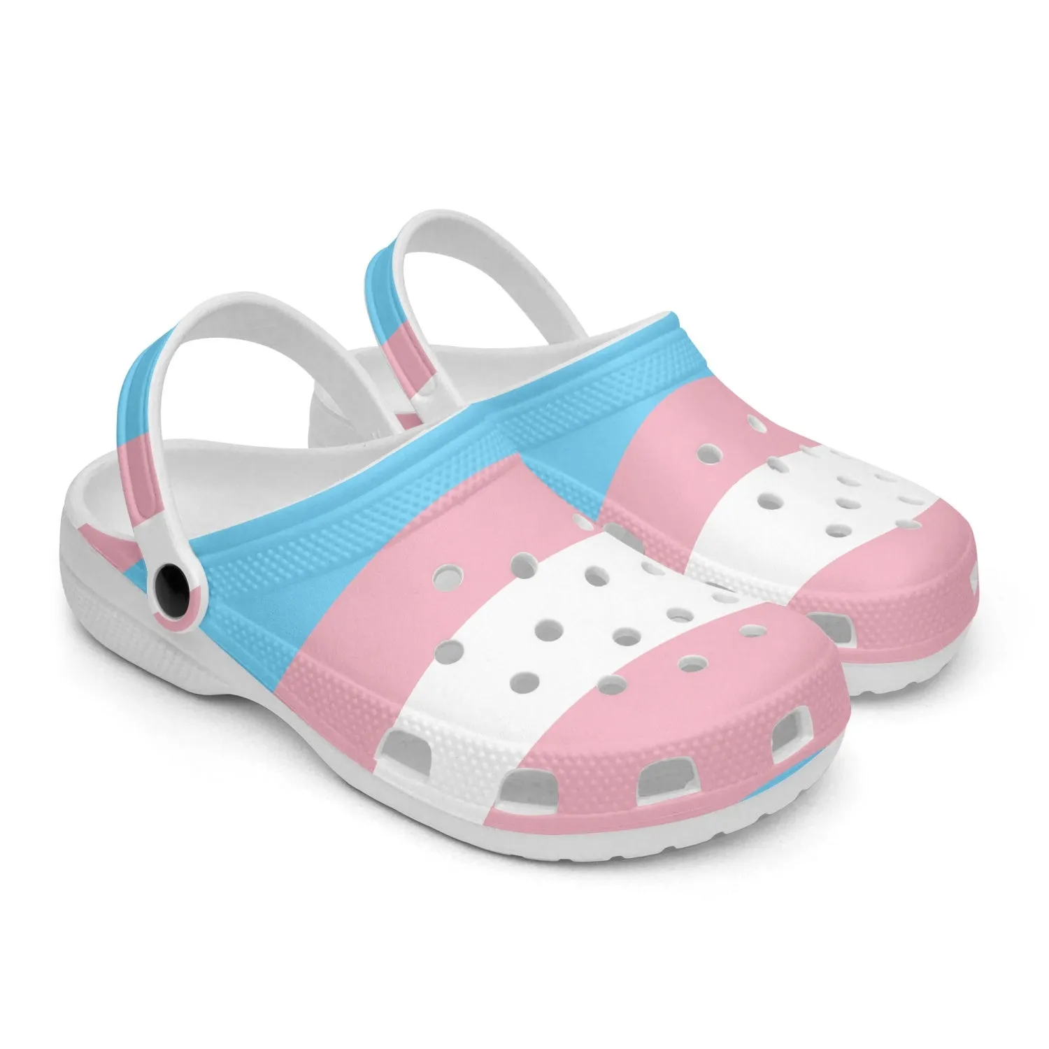 65 MCMLXV Unisex LGBT Transgender Pride Flag Printed Clogs