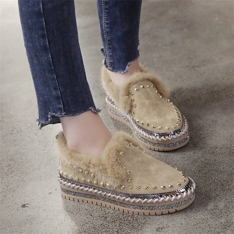 A Foot Pedal Thick-soled Casual Plus Hair Women’s Shoes Summer Autumn New Rivet Lazy Shoes Love Network Red Shoes Loose Cake
