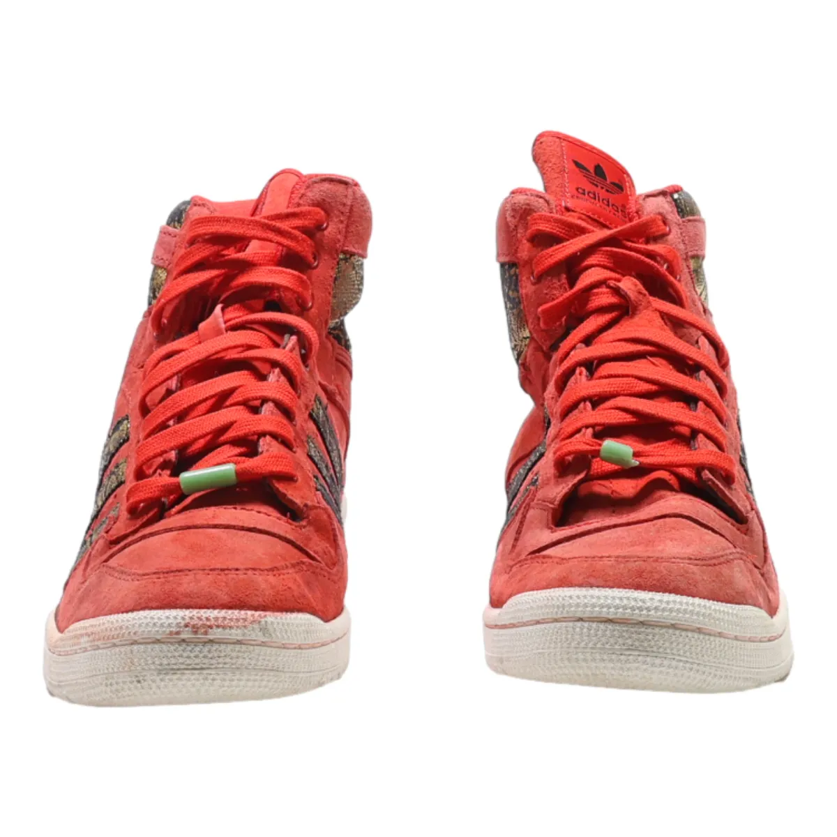 ADIDAS Decade OG Mid CHY High Top Trainers Red Suede Mens UK 9.5