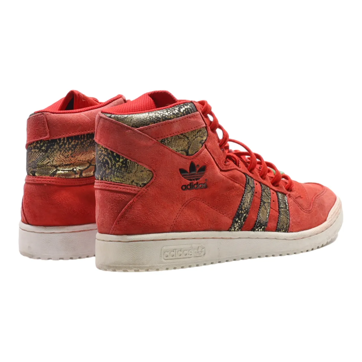 ADIDAS Decade OG Mid CHY High Top Trainers Red Suede Mens UK 9.5