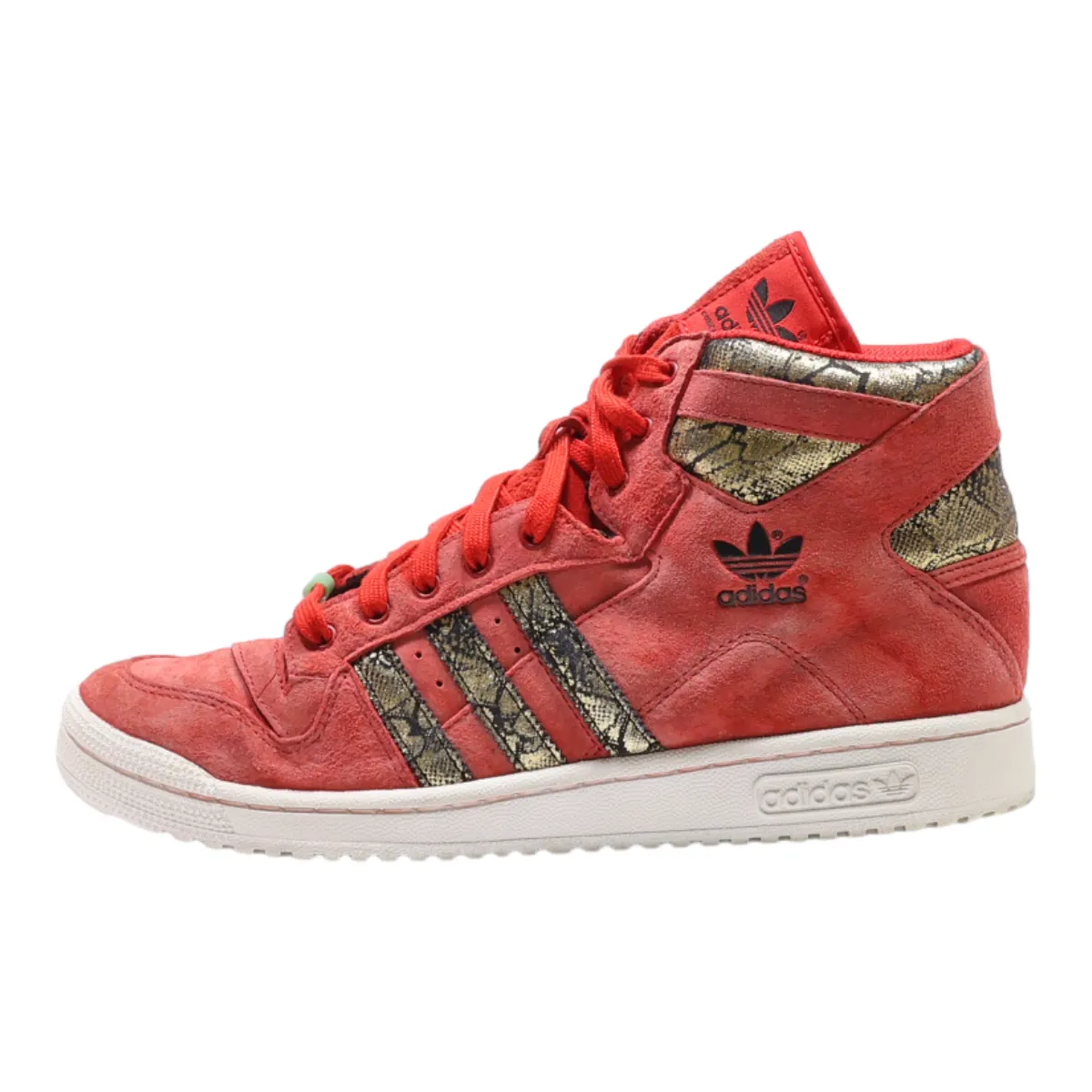 ADIDAS Decade OG Mid CHY High Top Trainers Red Suede Mens UK 9.5