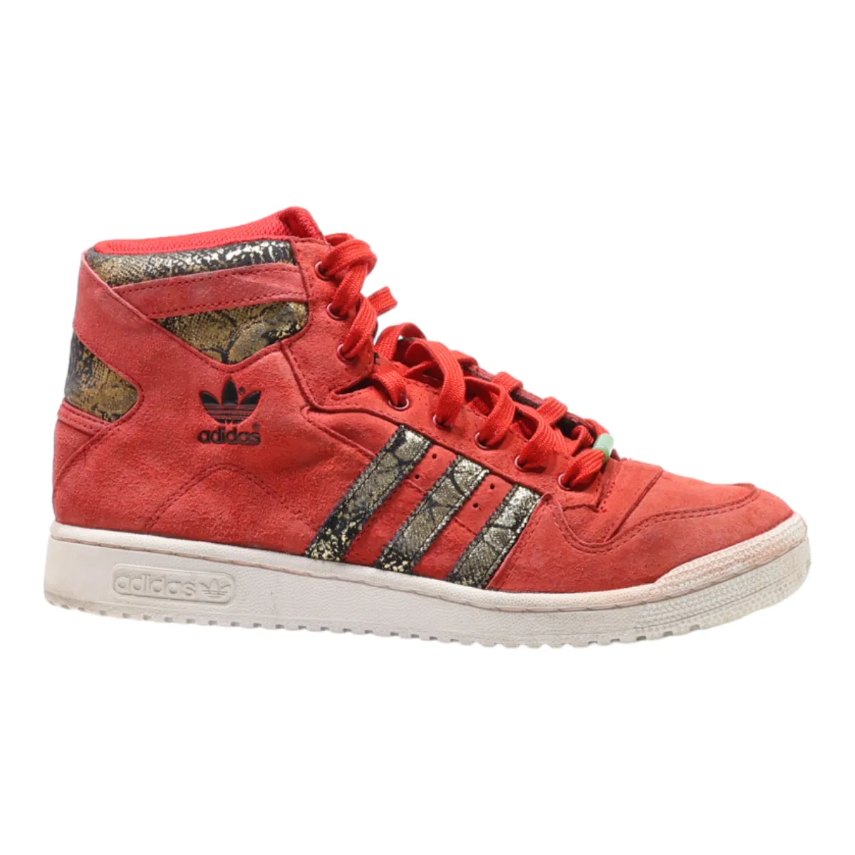 ADIDAS Decade OG Mid CHY High Top Trainers Red Suede Mens UK 9.5