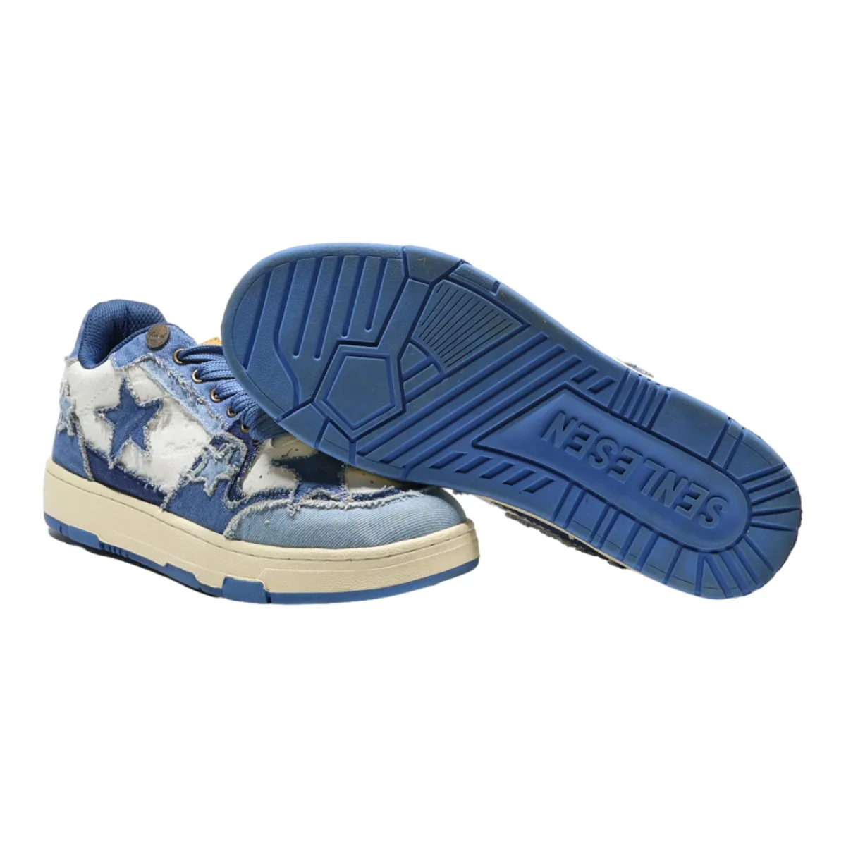 AELFRIC EDEN Sneaker Trainers Blue Synthetic Mens UK 9