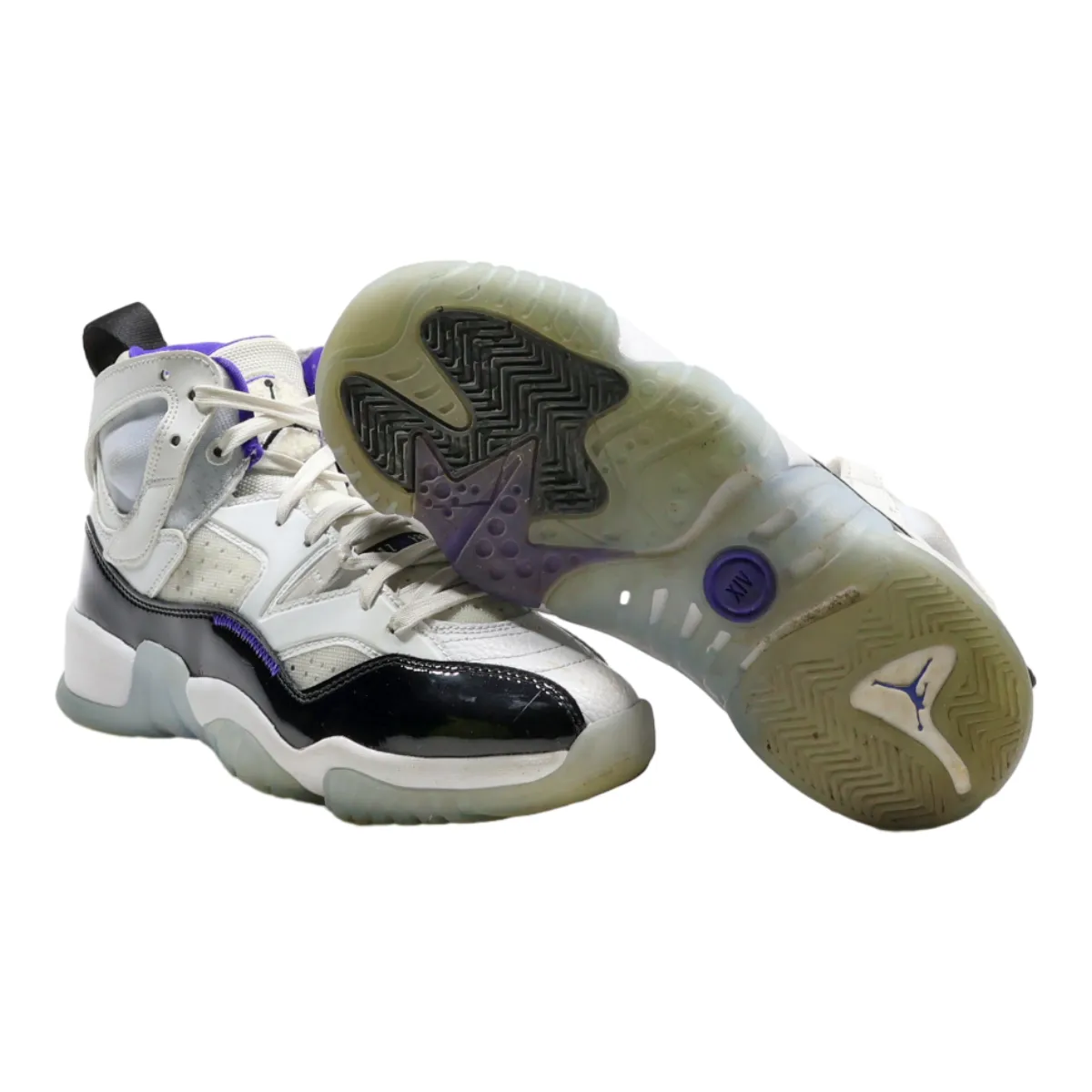 AIR JORDAN High Top Trainers White Synthetic Boys UK 5