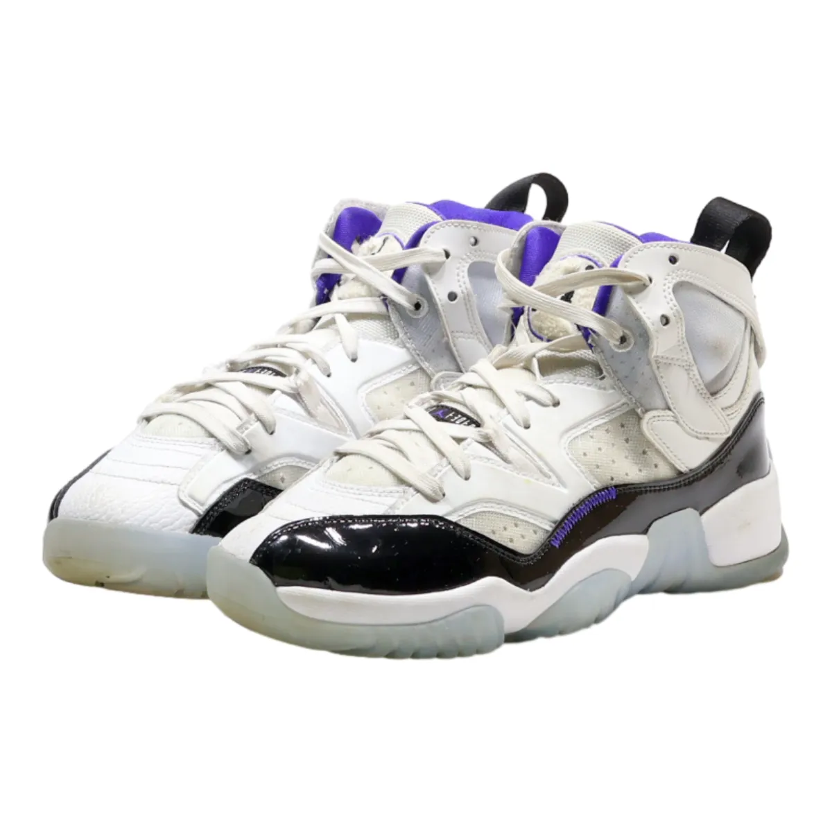 AIR JORDAN High Top Trainers White Synthetic Boys UK 5