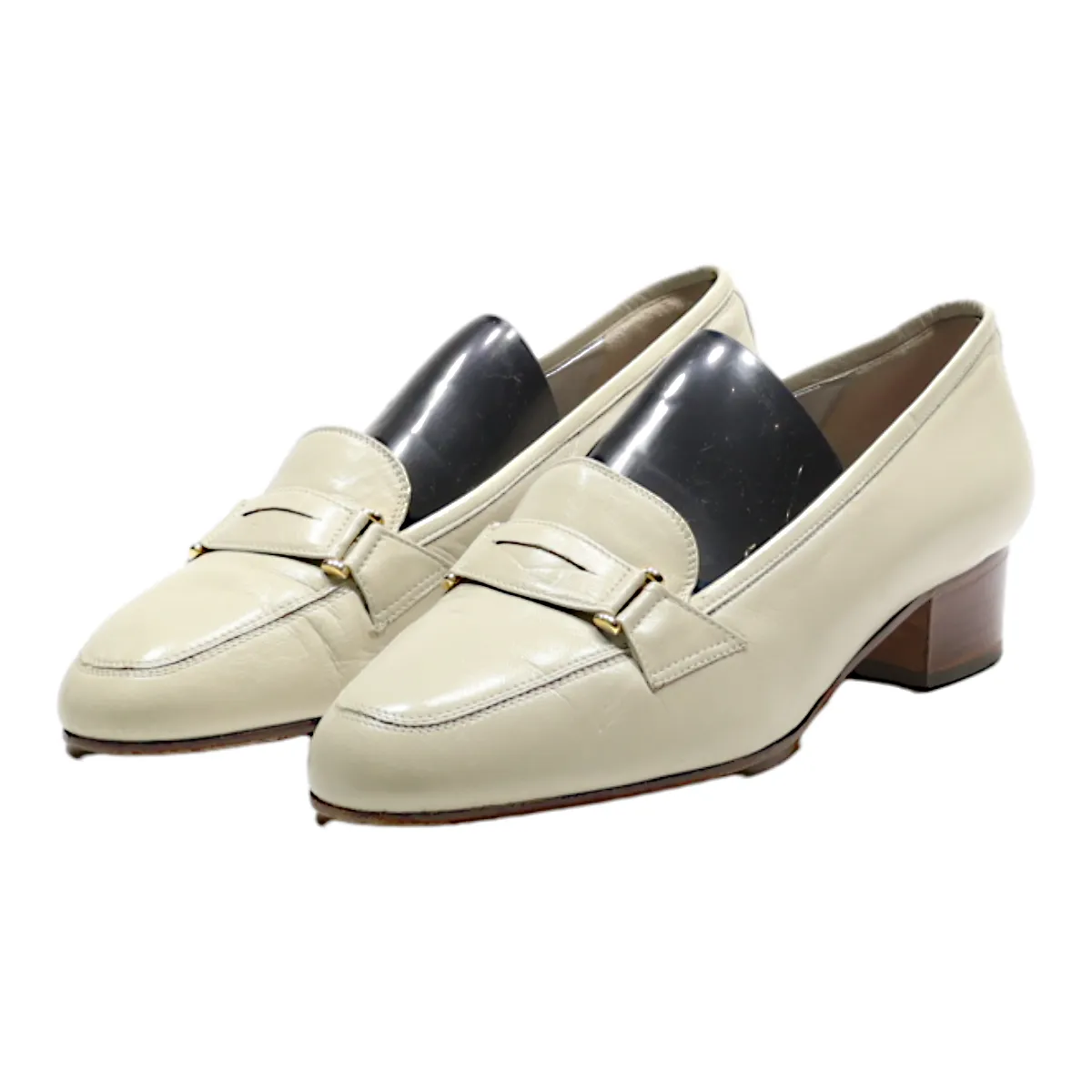 ALEXANDRIA Loafer Shoes Beige Leather Womens UK 3