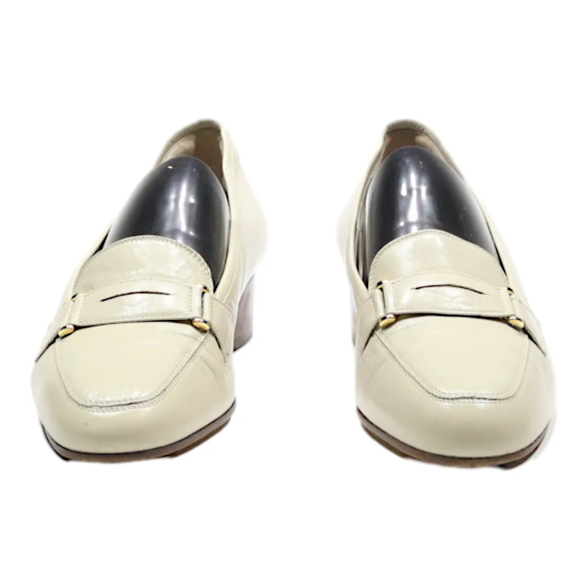 ALEXANDRIA Loafer Shoes Beige Leather Womens UK 3