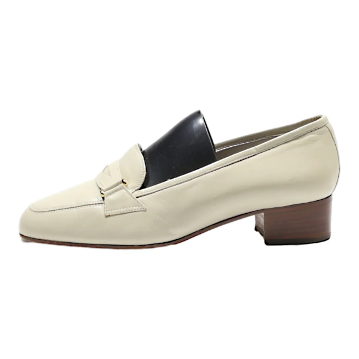 ALEXANDRIA Loafer Shoes Beige Leather Womens UK 3