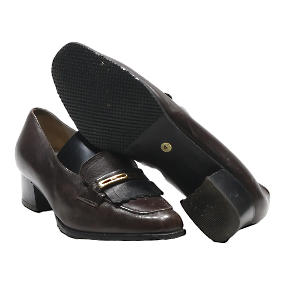 ALEXANDRIA Loafer Shoes Brown Leather Womens UK 4