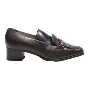 ALEXANDRIA Loafer Shoes Brown Leather Womens UK 4