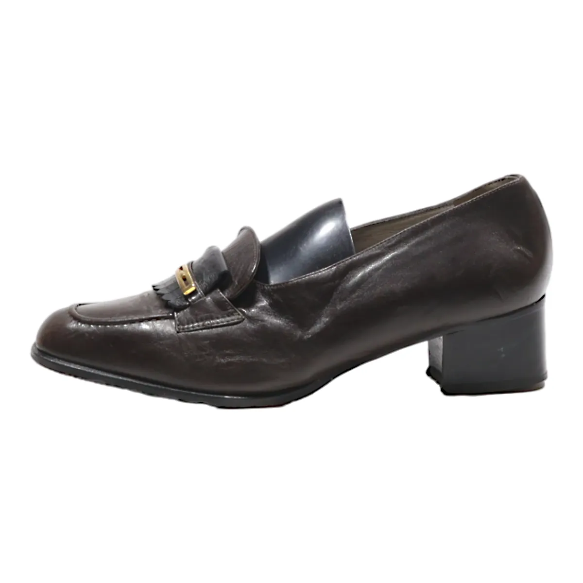 ALEXANDRIA Loafer Shoes Brown Leather Womens UK 4