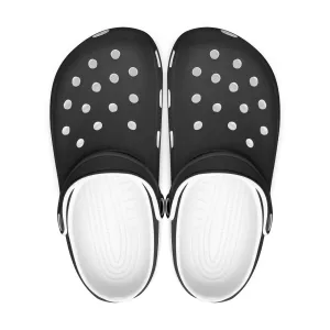 All Over Black Printed Clogs