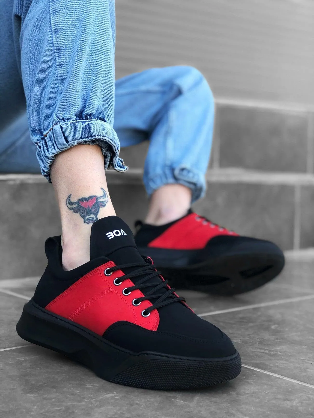 BA0163 Lace-Up High Sole - Men Sneaker Sports Shoes