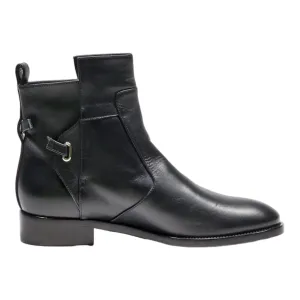 BALENCIAGA Ankle Boots Black Leather Womens UK 4