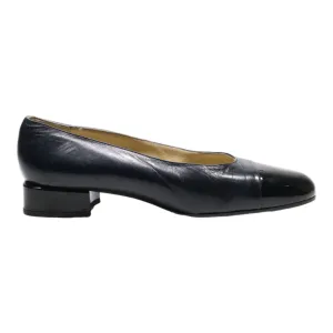 BALLY Ballet Shoes Blue Leather Womens UK 7