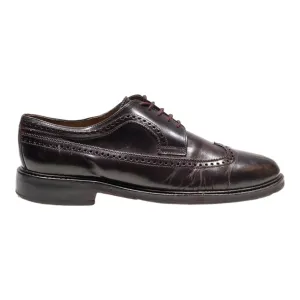 BALLY Brogue Shoes Purple Leather Mens UK 6.5