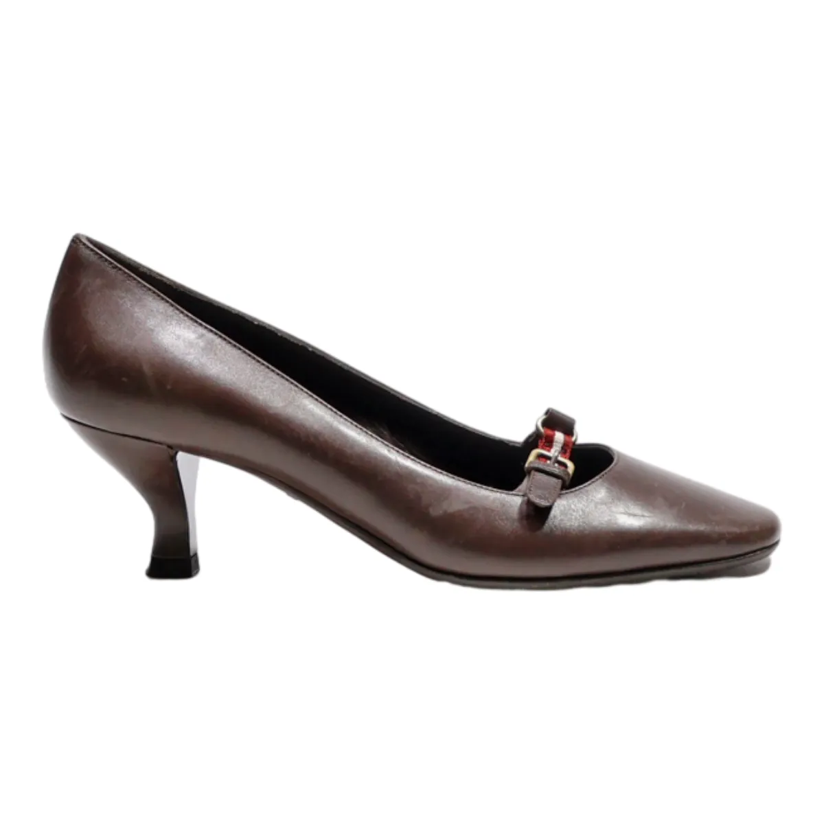 BALLY Court Heels Brown Synthetic Womens UK 1.5