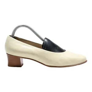 BALLY Court Heels Cream Synthetic Womens UK 7.5