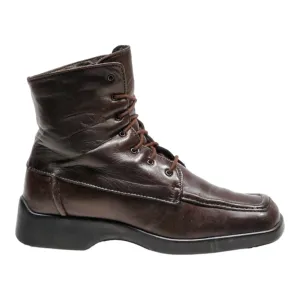 BALLY Lace-Up Boots Brown Leather Womens UK 3