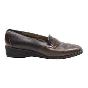 BALLY Loafer Shoes Brown Leather Womens UK 3