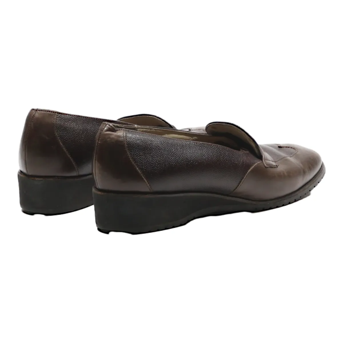 BALLY Loafer Shoes Brown Leather Womens UK 3