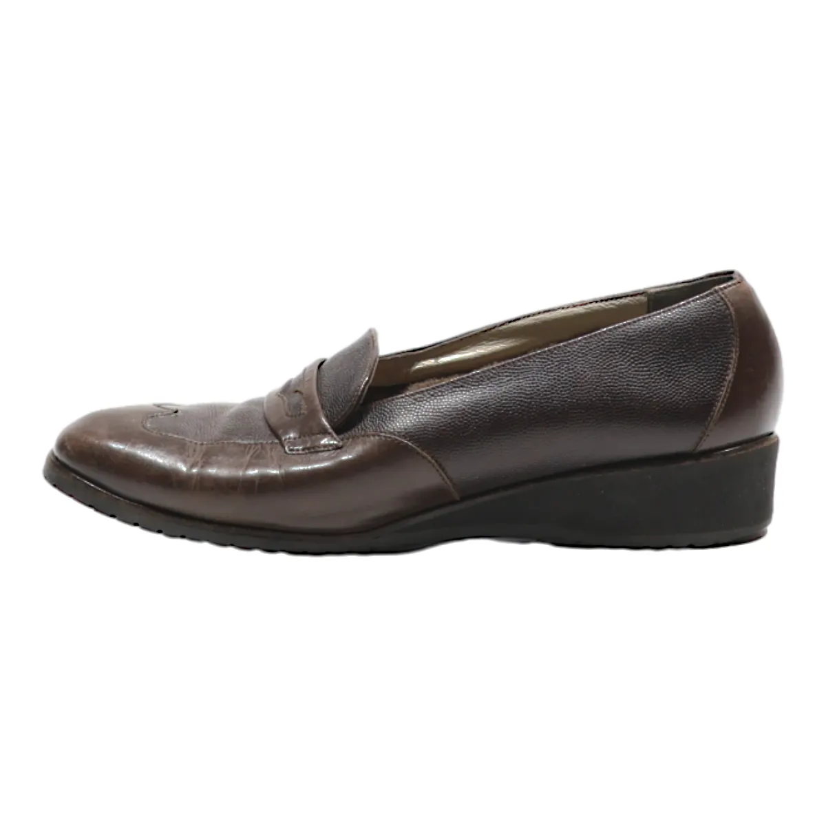 BALLY Loafer Shoes Brown Leather Womens UK 3