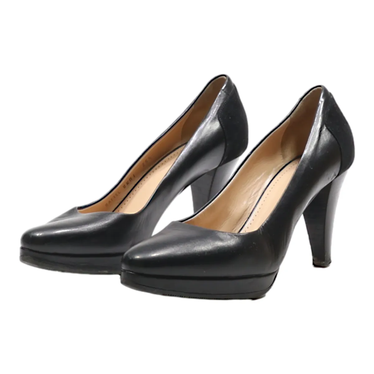 BALLY Pump Heels Black Leather Womens UK 2.5