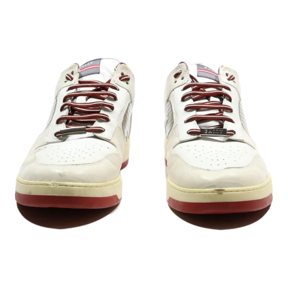 BALLY Sneaker Trainers White Leather Mens UK 7.5