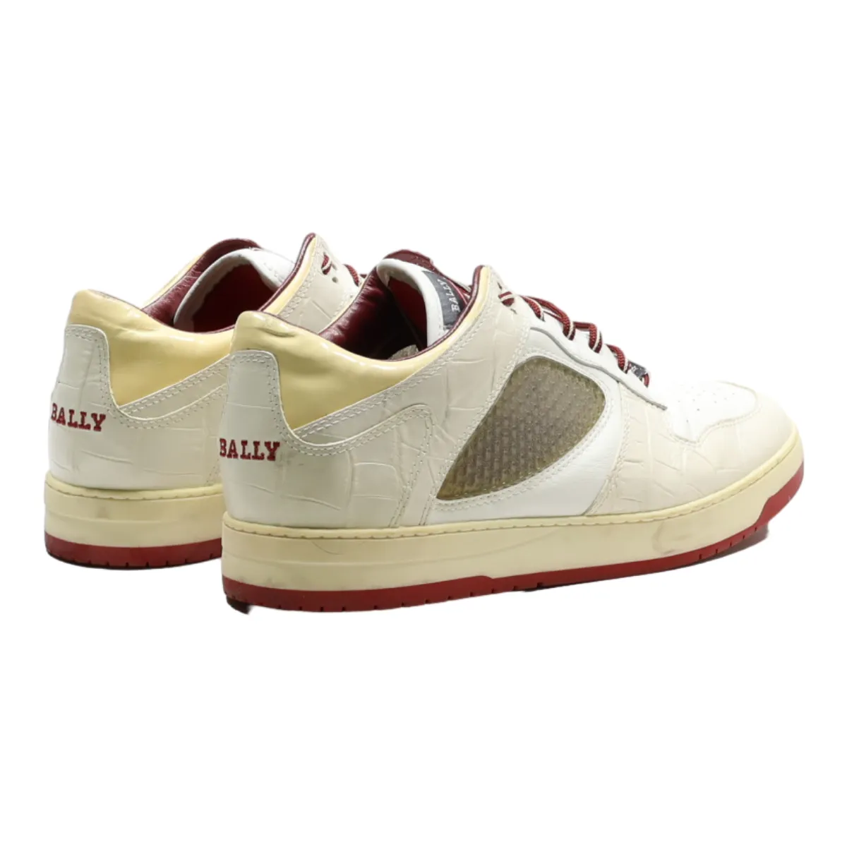 BALLY Sneaker Trainers White Leather Mens UK 7.5