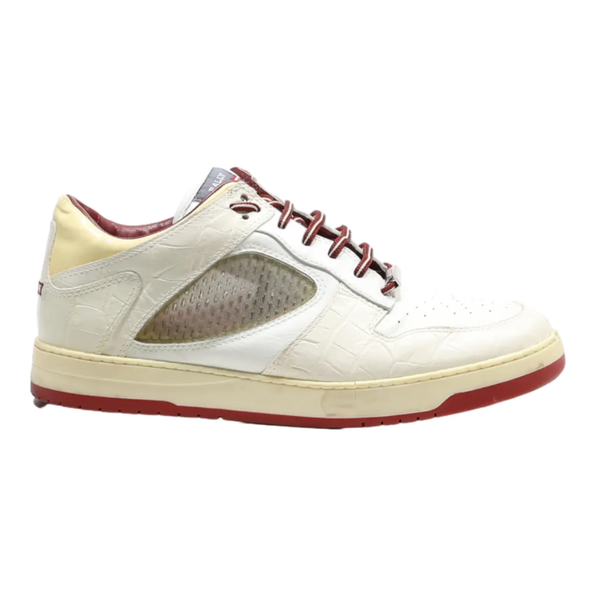 BALLY Sneaker Trainers White Leather Mens UK 7.5