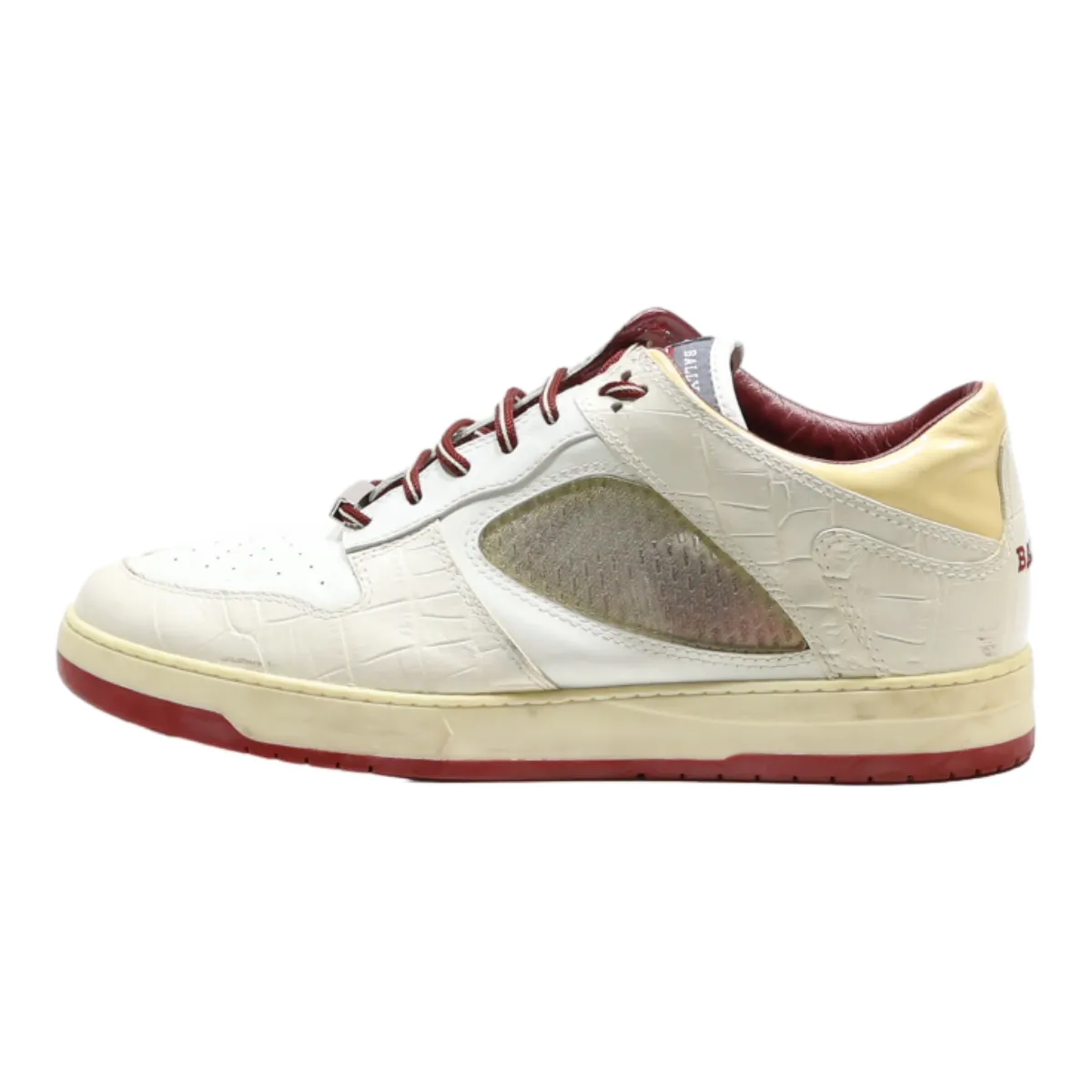 BALLY Sneaker Trainers White Leather Mens UK 7.5