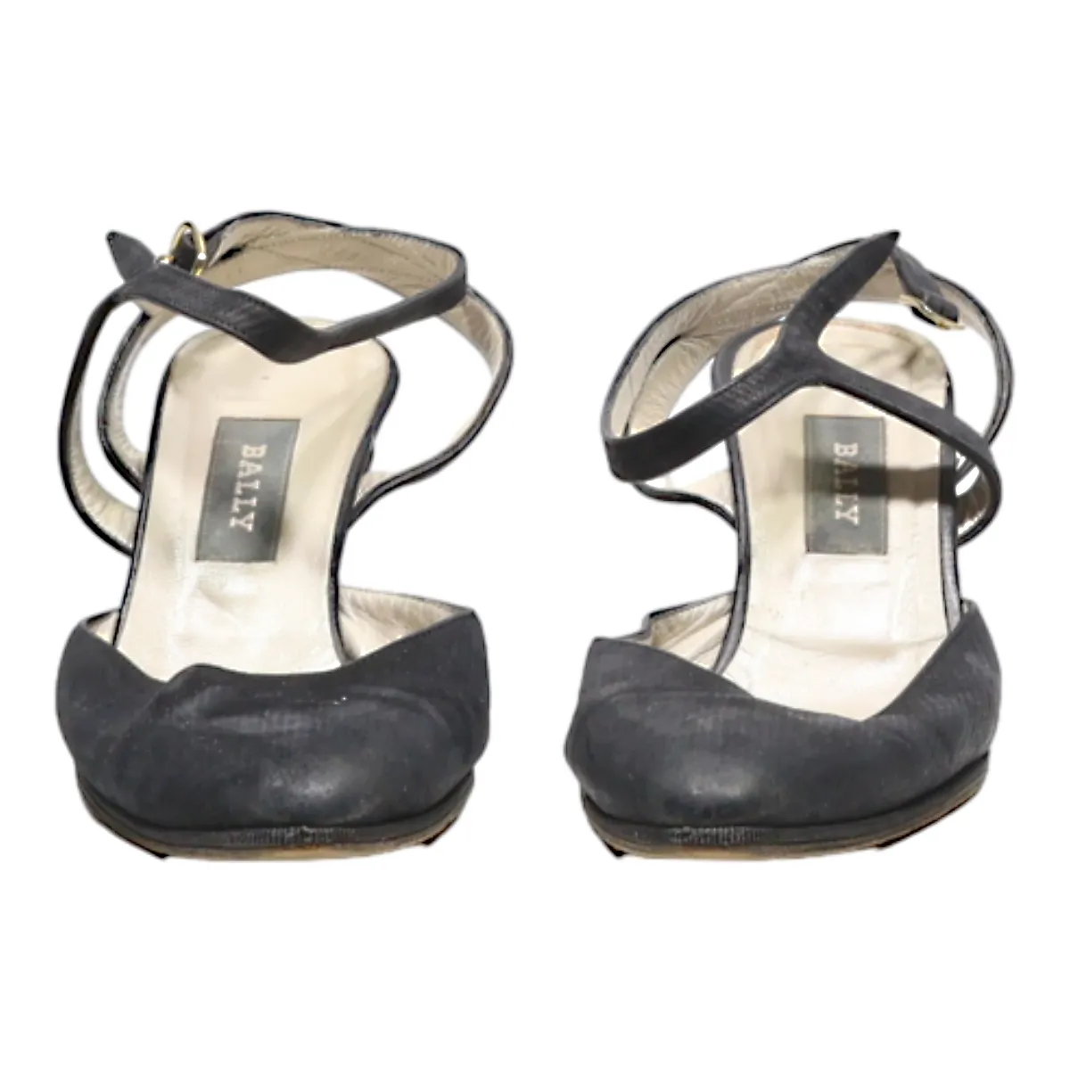 BALLY Strappy Heels Black Synthetic Womens UK 4