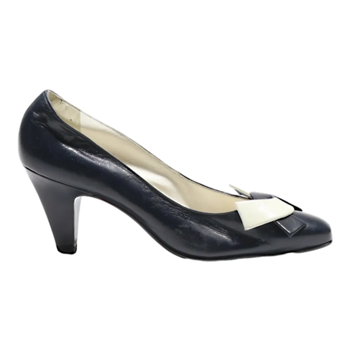 BALLY SUISSE Pump Heels Blue Leather Womens UK 2.5