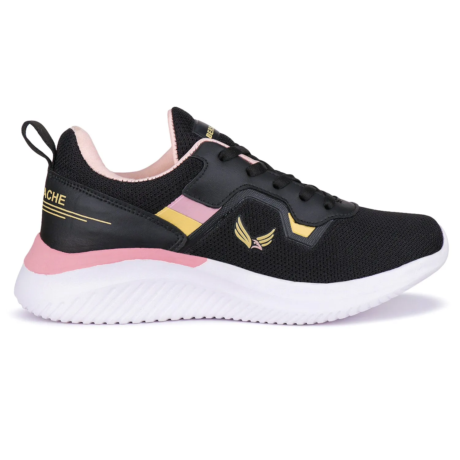 Bersache Premium Sports ,Gym, Trending Stylish Running shoes for Women (8027-Black)