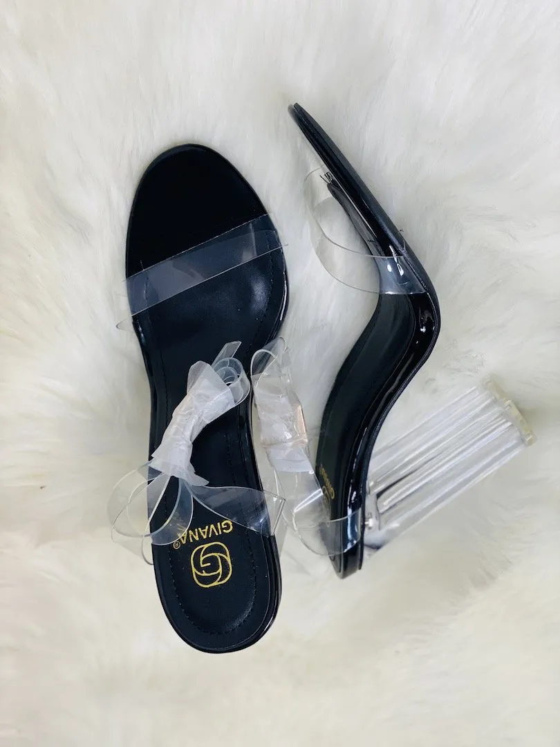 Block Heel Transparent Sandal