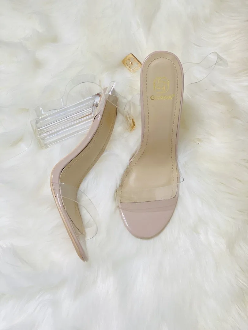 Block Heel Transparent Sandal