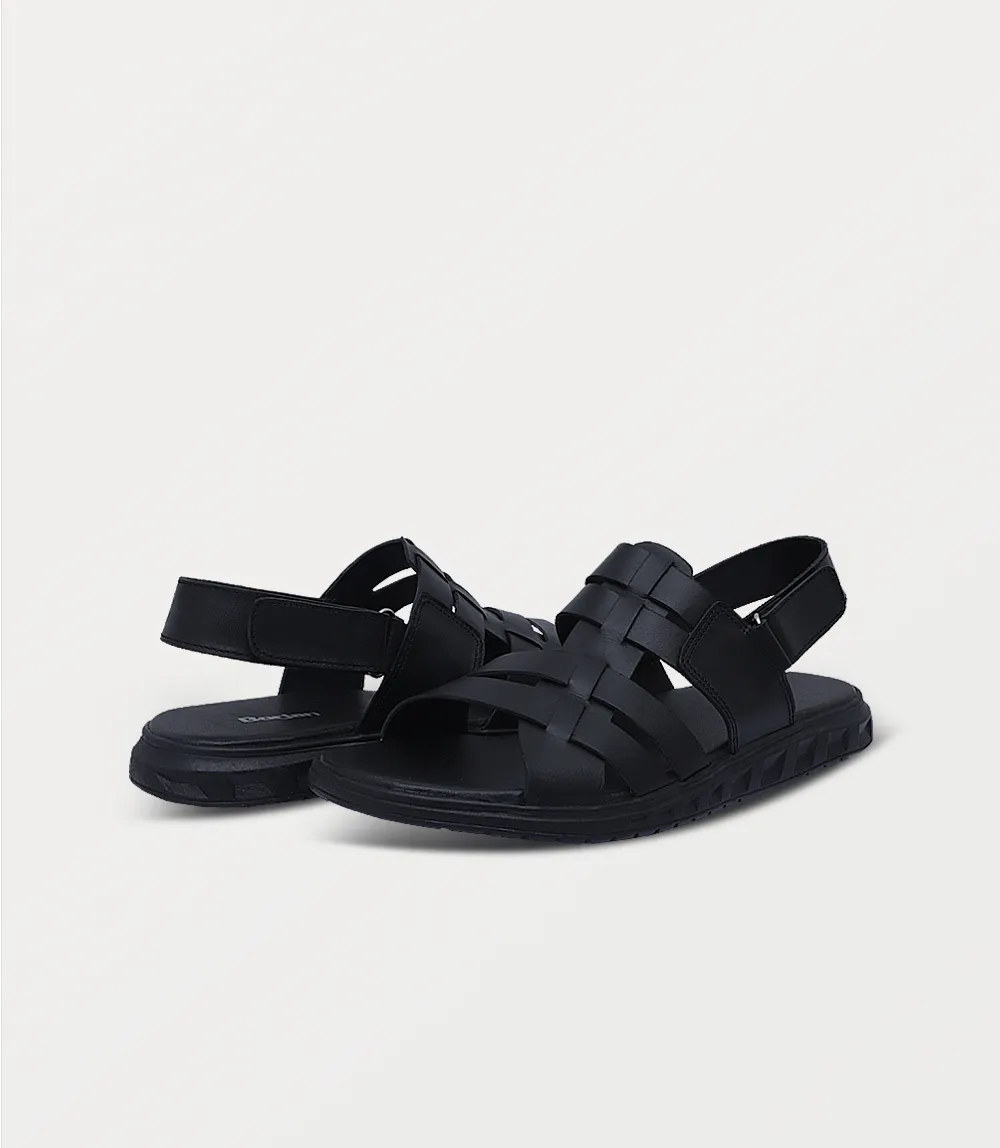 BM6855-BLACK-Men Sandal
